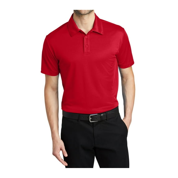 Mafoose Men's Moisture-Wicking Silk Touch Performance Short Sleeve Polo Shirt Red S
