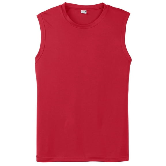 Mafoose Men's Sleeveless PosiCharge Competitor Tee Shirt True Red XS