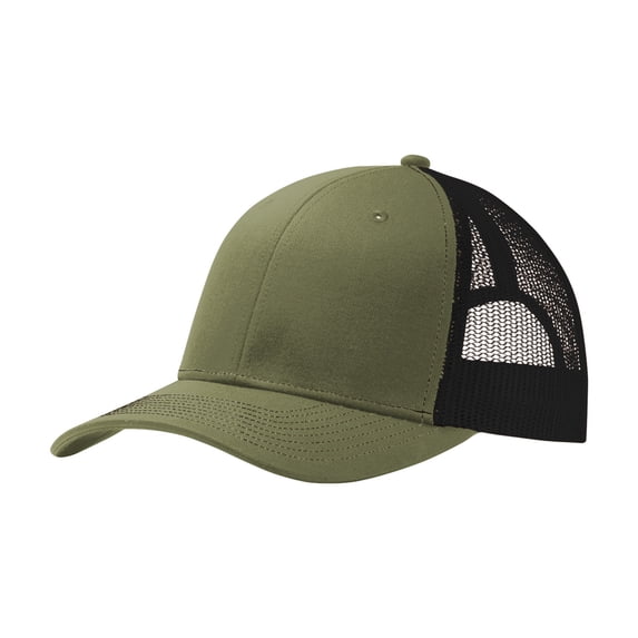 Mafoose Men's Snapback Male Trucker Cap Olive Drab Green/ Black