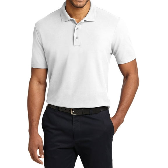 Mafoose Men's Stain-Release Polo Shirt White 2X-Large