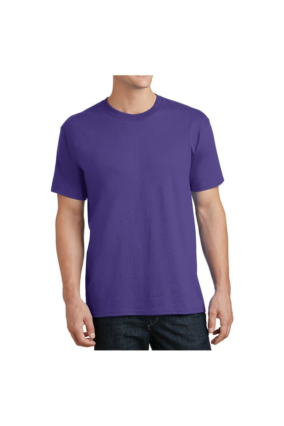 Men's Tall Core Cotton Short Sleeve Classic Silhouette T-Shirt Purple LT