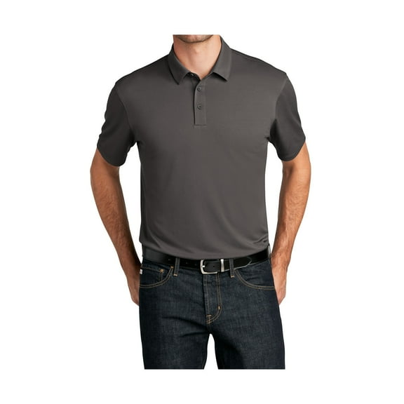 Mafoose Men's UV Choice Pique Moisture Wicking Short Sleeve Polo Shirt Sterling Grey M