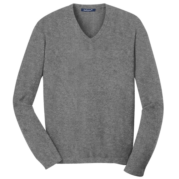 Mafoose Men's V Neck Sweater Medium Heather Grey 2XL