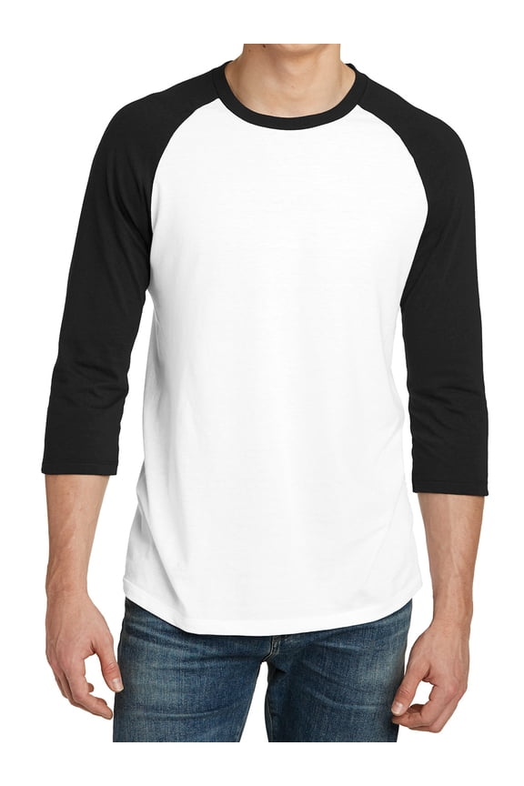 Men's Young Very Important Tee 3/4-Sleeve Raglan Black/ White X-Small