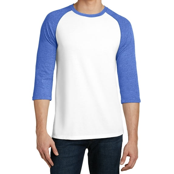 Mafoose Men's Young Very Important Tee 3/4-Sleeve Raglan Royal Frost/ White Medium