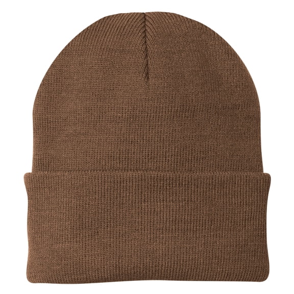Mafoose Mens 3-Inch Fold Acrylic Male Knit Cap Brown