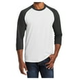 thumbnail image 1 of Mafoose Mens Core Blend 3/4-Sleeve T-Shirt White/Jet Black Small, 1 of 6
