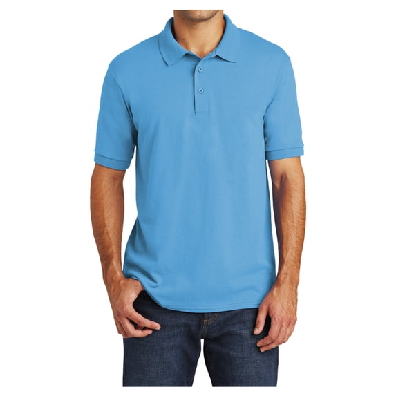 Mafoose Mens Core Blend Jersey Knit Male Polo Aquatic Blue S