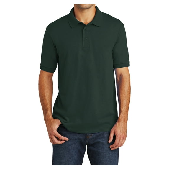 Mafoose Mens Core Blend Jersey Knit Male Polo Dark Green 5XL