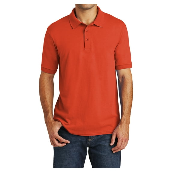 Mafoose Mens Core Blend Jersey Knit Male Polo Orange S
