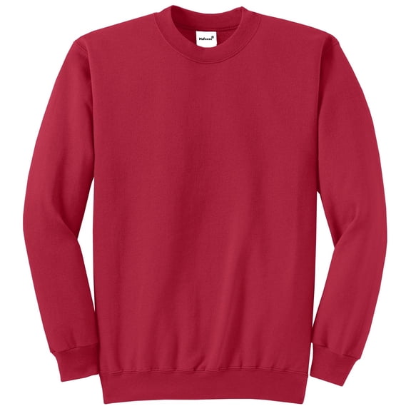 Mafoose Mens Core Fleece Classic Crewneck Cotton/Poly fleece Sweatshirt Red Small