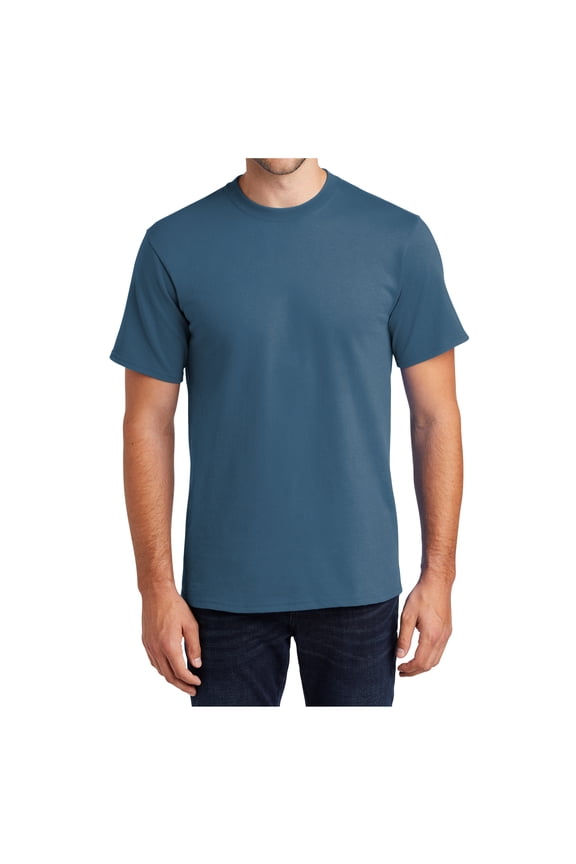 Mens Cotton Essential T-Shirts Colonial Blue L
