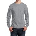 thumbnail image 1 of Mafoose Mens Long Sleeve Core Cotton T-Shirts Athletic Heather S, 1 of 4
