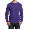 thumbnail image 1 of Mafoose Mens Long Sleeve Core Cotton T-Shirts Purple 4XL, 1 of 4