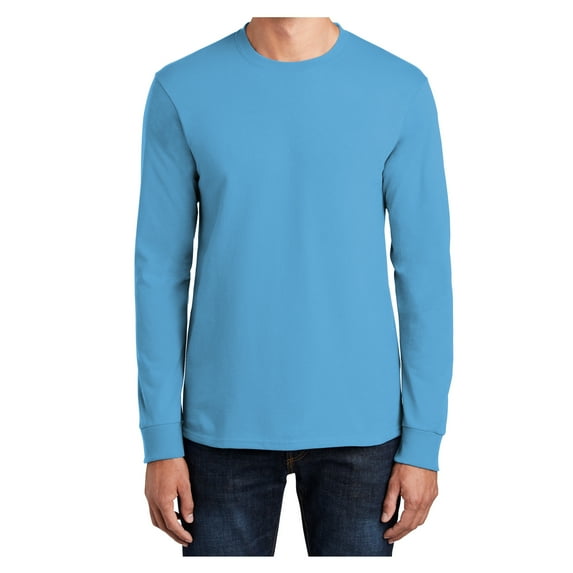 Mafoose Mens Long Sleeve Essential T-Shirt Aquatic Blue x-Large