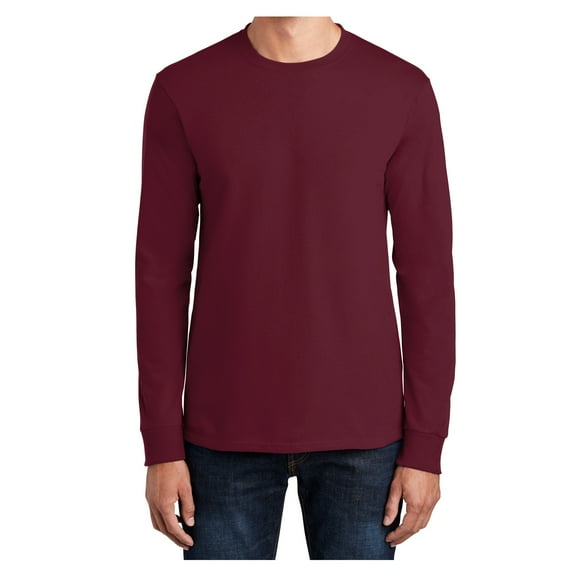 Mafoose Mens Long Sleeve Essential T-Shirt Cardinal 3X-Large