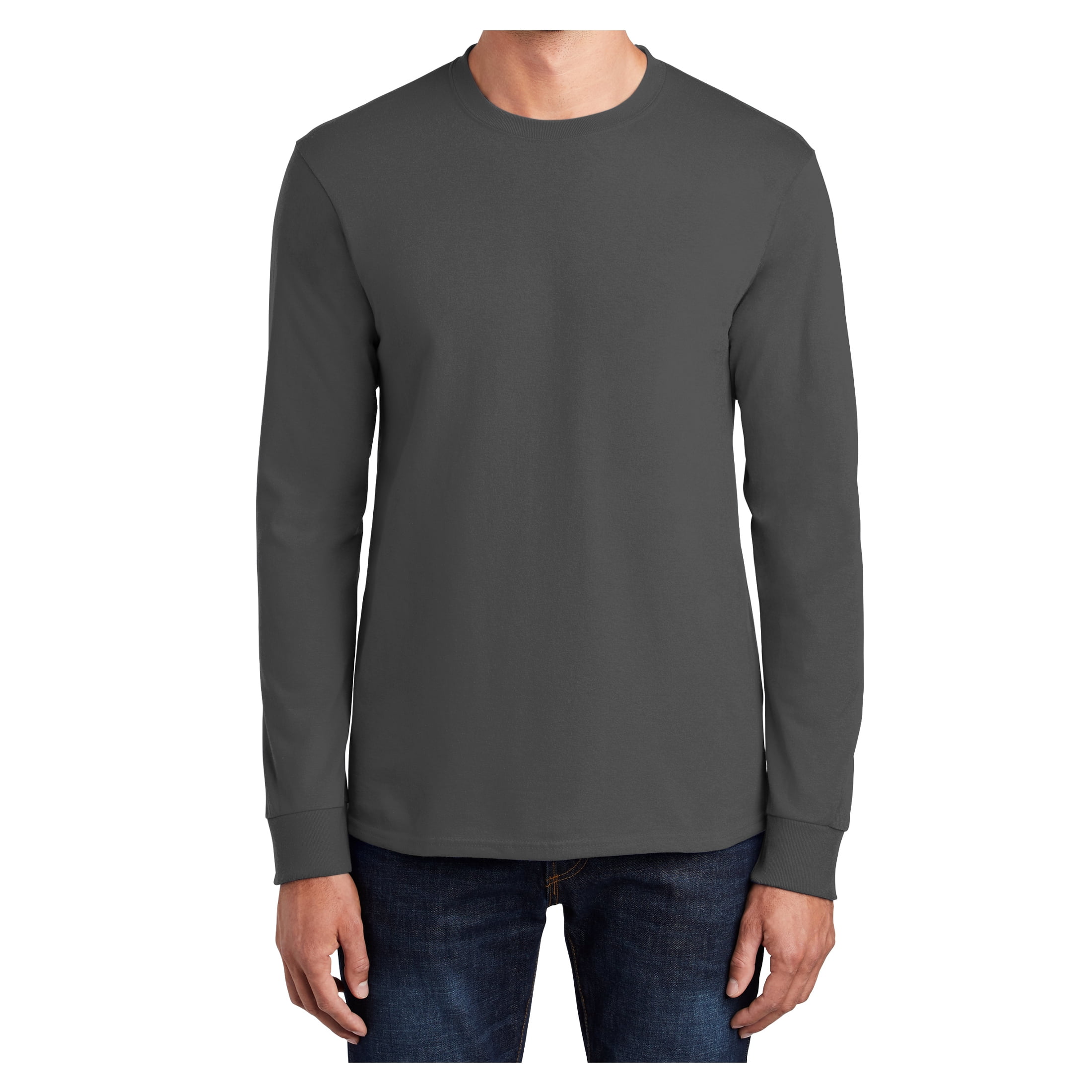 Mafoose Mens Long Sleeve Essential T-Shirt Charcoal x-Large 