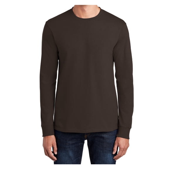 Mafoose Mens Long Sleeve Essential T-Shirt Dark Chocolate Brown 3X-Large