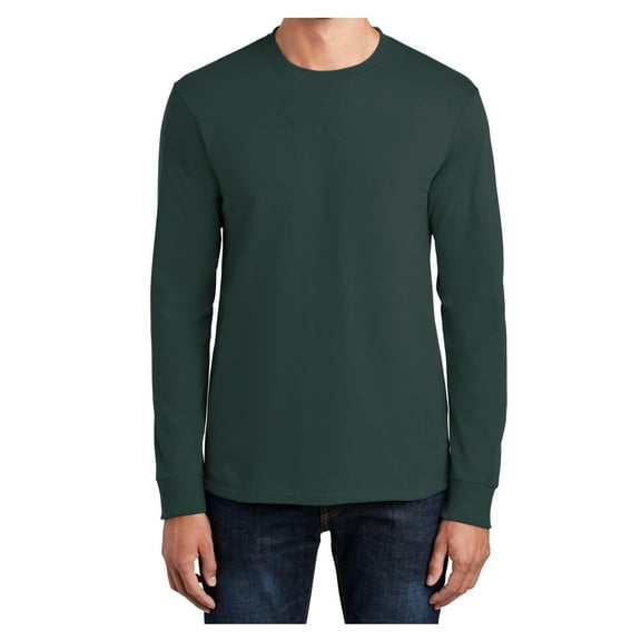 Mafoose Mens Long Sleeve Essential T-Shirt Dark Green x-Large