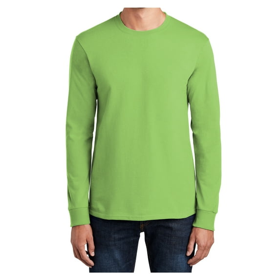 Mafoose Mens Long Sleeve Essential T-Shirt Lime Large