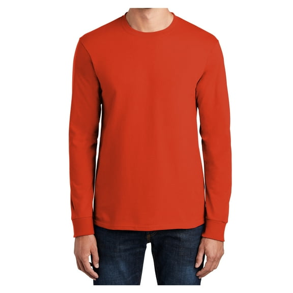 Mafoose Mens Long Sleeve Essential T-Shirt Orange Medium