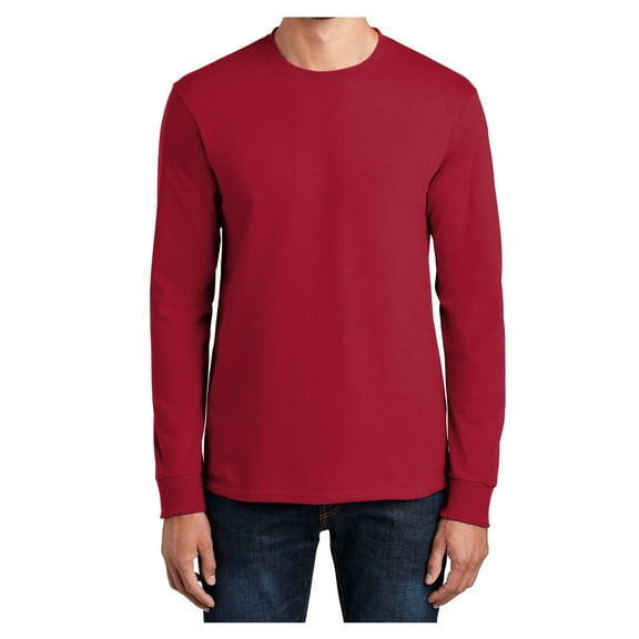 Mafoose Mens Long Sleeve Essential T-Shirt Red Small