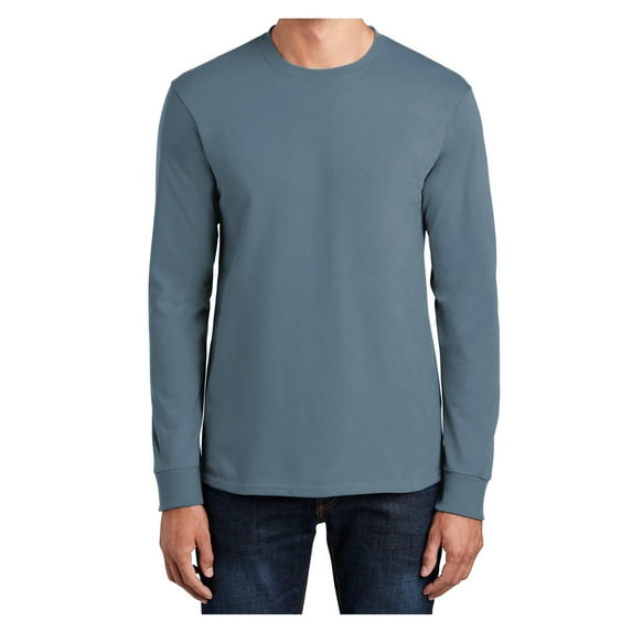 Mafoose Mens Long Sleeve Essential T-Shirt Stonewashed Blue 2X-Large
