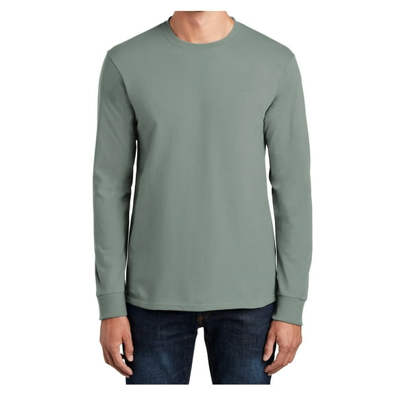 Mafoose Mens Long Sleeve Essential T-Shirt Stonewashed Green Medium