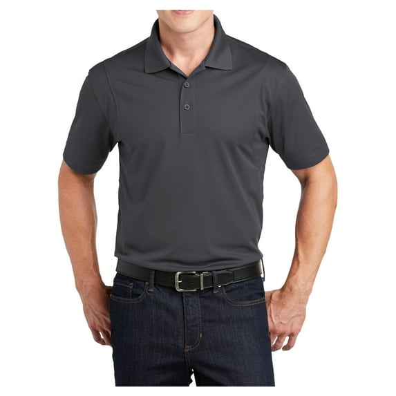 Mafoose Mens Polyester Micropique Sport-Wick Polo Shirt Iron Grey Medium