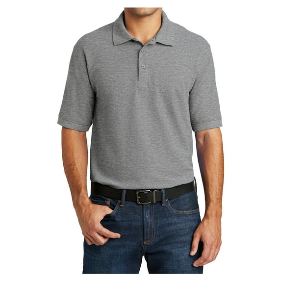 Mafoose Mens Short Sleeve Core Blend Male Pique Polo Shirt Athletic Heather 4XL