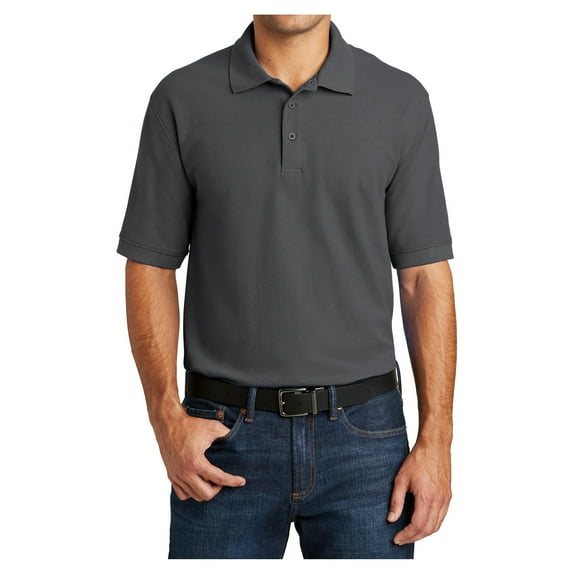 Mafoose Mens Short Sleeve Core Blend Male Pique Polo Shirt Charcoal XL