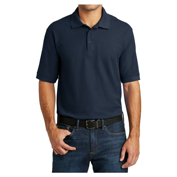 Mafoose Mens Short Sleeve Core Blend Male Pique Polo Shirt Deep Navy L