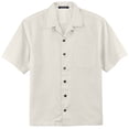 thumbnail image 1 of Mafoose Mens Short Sleeve Cuban Retro Bowling Casual Summer Beach Button Down Shirts Ivory 2XL, 1 of 2