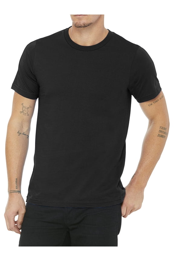 Unisex Made In The USA Jersey Short Sleeve Tee Black 3X-Large