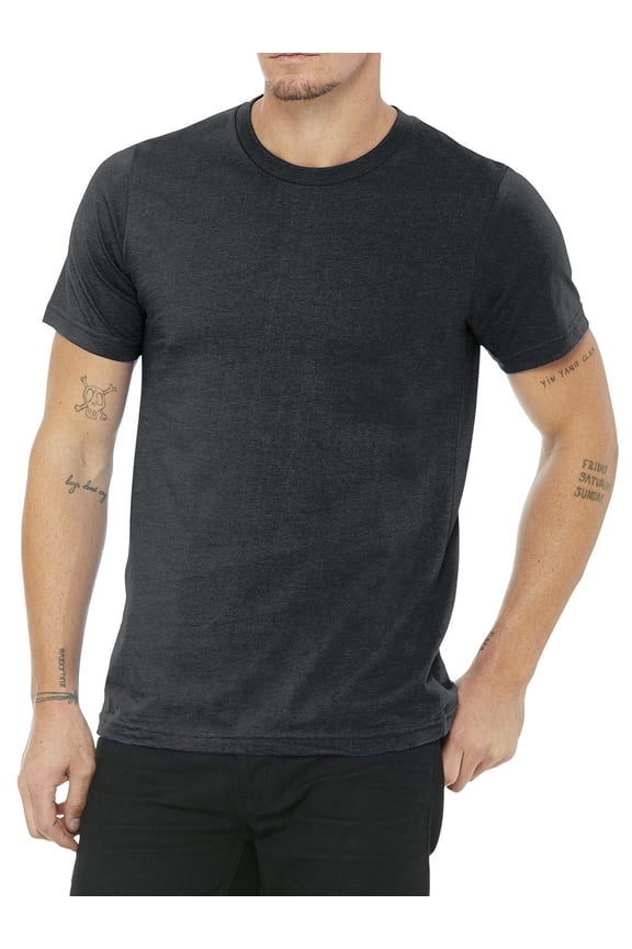 Unisex Made In The USA Jersey Short Sleeve Tee Dark Grey Heather Medium