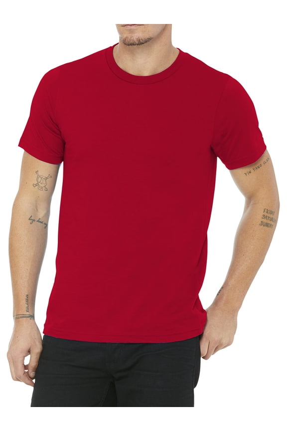 Unisex Made In The USA Jersey Short Sleeve Tee Red Small