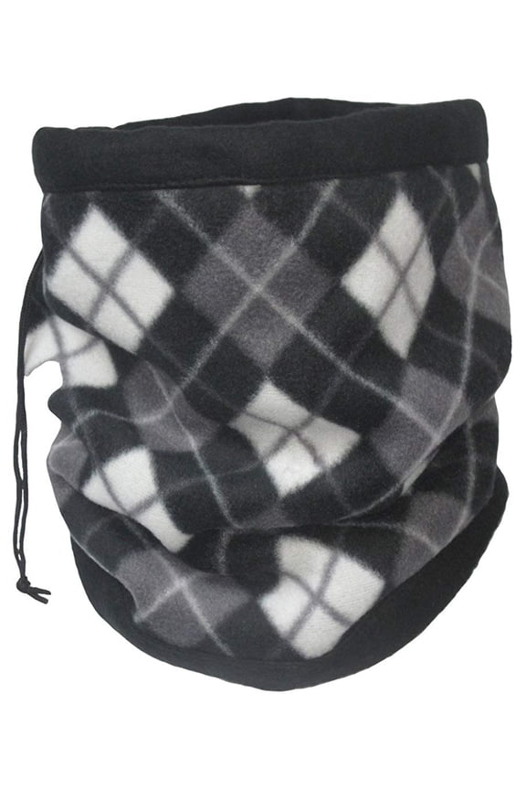 Winter Fleece Neck Gaiter Warmer For Men Women Skiing Face Mask Black