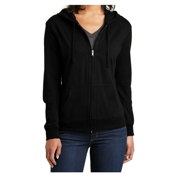 Mafoose Women Juniors Jersey Full-Zip Female Hoodie Black 3XL