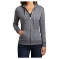 thumbnail image 1 of Mafoose Women Juniors Jersey Full-Zip Female Hoodie Dark Heather Grey XS, 1 of 6