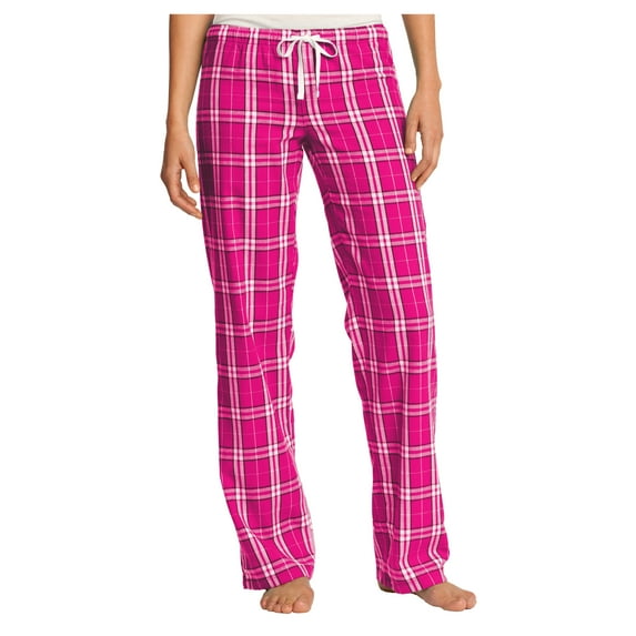 Mafoose Women Juniors Plaid Female Cotton Pajama Dark Fuchsia XS