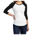 thumbnail image 1 of Mafoose Women Juniors Very Important 3/4-Sleeve Raglan T-Shirt Black/ White 3XL, 1 of 6
