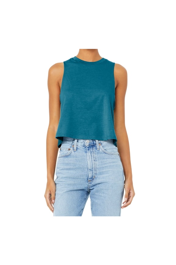 Women Racerback Female Tank Top Heather Deep Teal Large