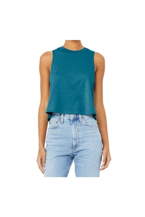 Women Racerback Female Tank Top Heather Deep Teal Large