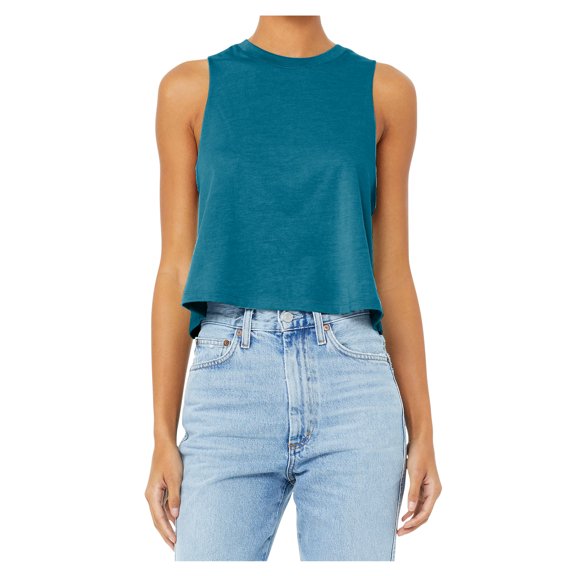 Mafoose Women Racerback Female Tank Top Heather Deep Teal X-Large