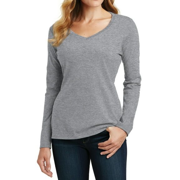 Mafoose Women V-Neck Tee Female T-Shirts Athletic Heather XS