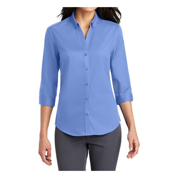 Mafoose Women's 3/4-Sleeve SuperPro Twill Shirt Ultramarine Blue X-Small