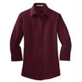 thumbnail image 1 of Mafoose Women's 3/4-Sleeve Traditional Easy Care Shirt Burgundy 2XL, 1 of 3