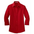 thumbnail image 1 of Mafoose Women's 3/4-Sleeve Traditional Easy Care Shirt Red M, 1 of 3