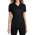 thumbnail image 1 of Mafoose Women's Active Textured Colorblock Polo T-Shirt Black/ Grey Large, 1 of 5