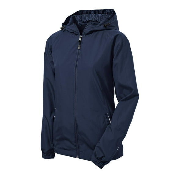 Mafoose Women's Colorblock Hooded Raglan Jacket True Navy/White 4X-Large